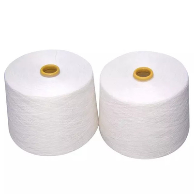 White Spun 202 Polyester Yarn Raw Material 48F For Dyeing Thread