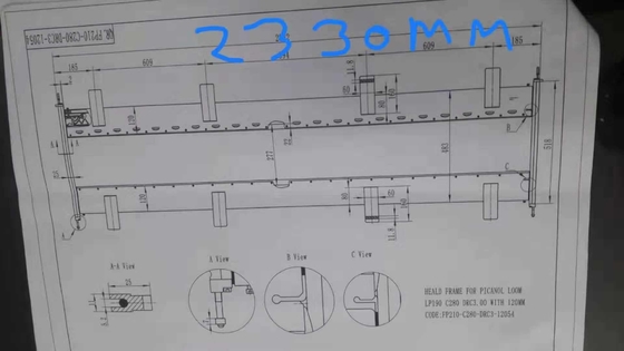 High Quality 2330mm Textile Machine Heald Frames Weaving Loom Spare Parts